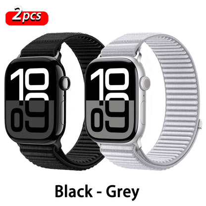 Correa deportiva de nailon con hebilla para Apple Watch de 46 mm 44 mm 40 mm 42 mm 45 mm 41 mm, correa para iWatch serie 11 SE 10 9 8 7 Ultra 3