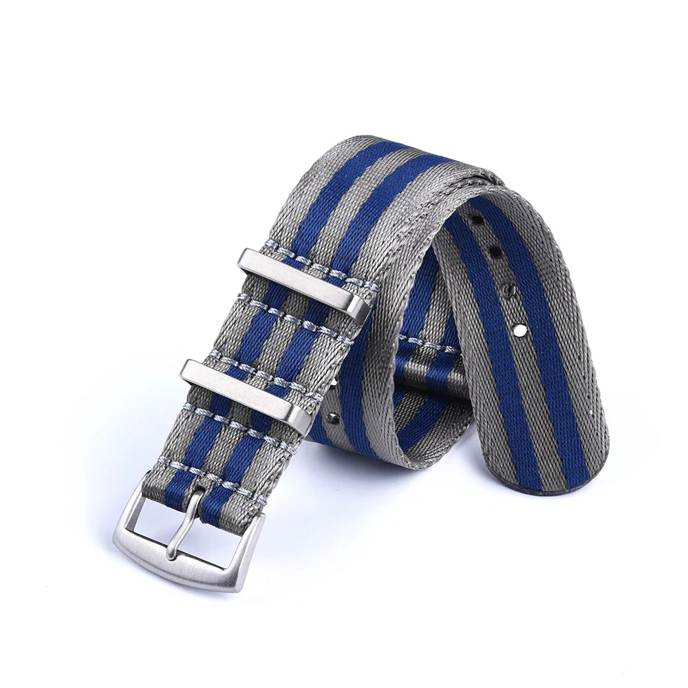 Bracelet de montre en Nylon de ceinture de sécurité de haute qualité 20mm 22mm Type universel troupes de sport Parachute pilote bracelets de montre en Nylon militaire