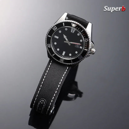 Bracelet de montre en Nylon 20mm 22mm pour Omega Seamaster 300, bracelet de montre pour Speedmaster AT150, boucle pliante en toile, Bracelets de Sport pour hommes