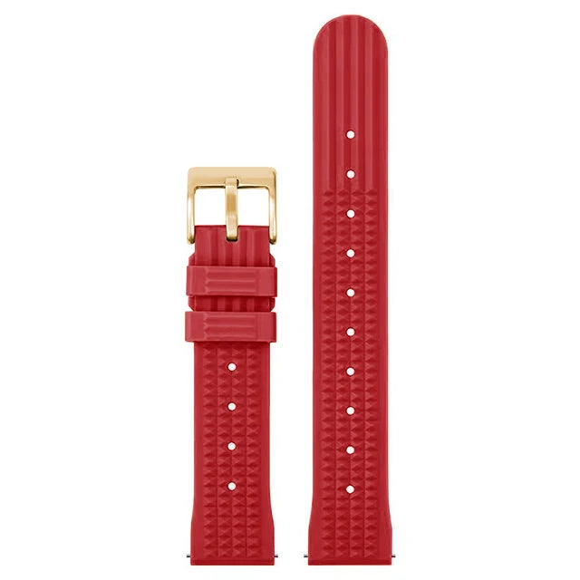 Watchdives – bracelet de montre gaufré en caoutchouc souple de qualité supérieure, 20mm 22mm, bracelet de remplacement à dégagement rapide, bandes unisexes durables en caoutchouc de Silicone