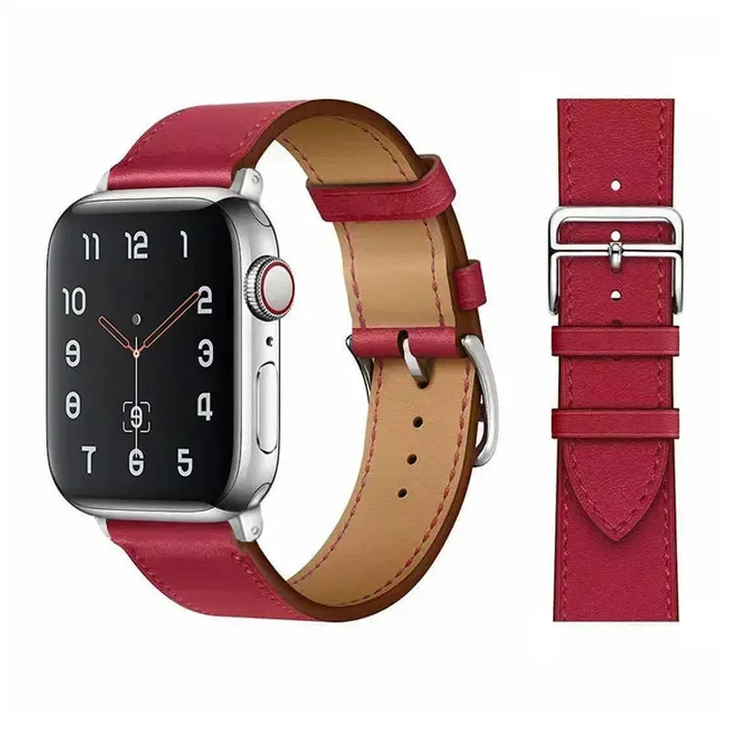 Bracelet de montre en cuir pour bracelets de montre Apple 46mm 44mm 41mm 45mm 38-42mm 40mm 49mm bracelet iWatch série 10-Ultra 9-8-7-SE-6-5-4-3
