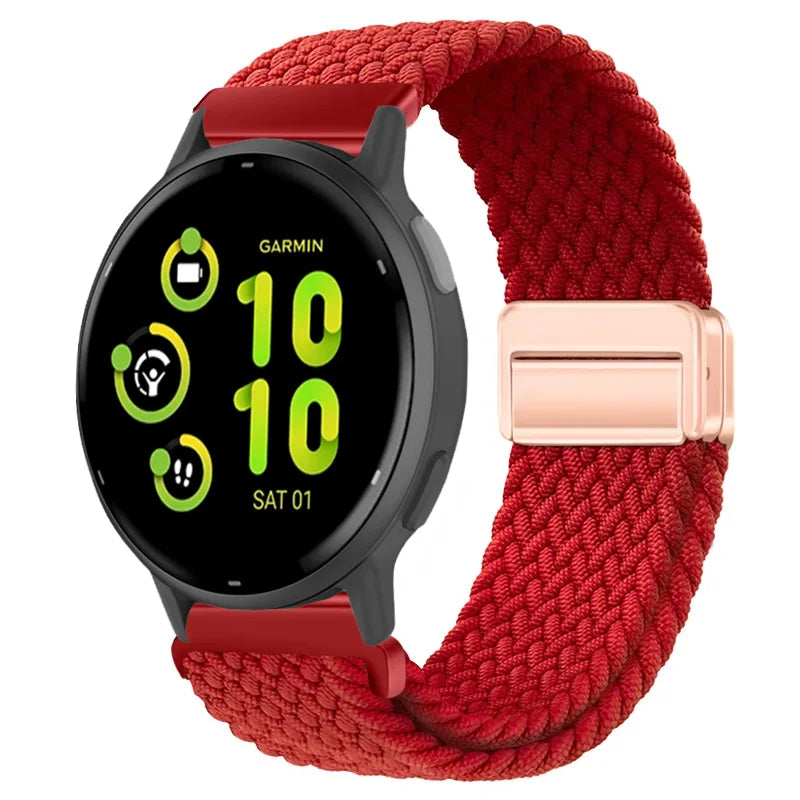 Bracelet magnétique en Nylon, 20mm 22mm, pour Garmin Forerunner 970 570 165 55 965 265/Venu 3, Bracelet de sport Garmin Active 6 5 Correa