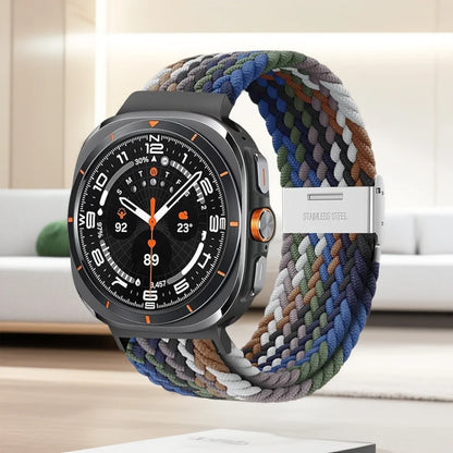1 pezzo cinturino intrecciato elastico in Nylon per Samsung Galaxy Watch 8 Classic 46mm/Ultra 47MM fibbia in metallo per Samsung Galaxy Watch8