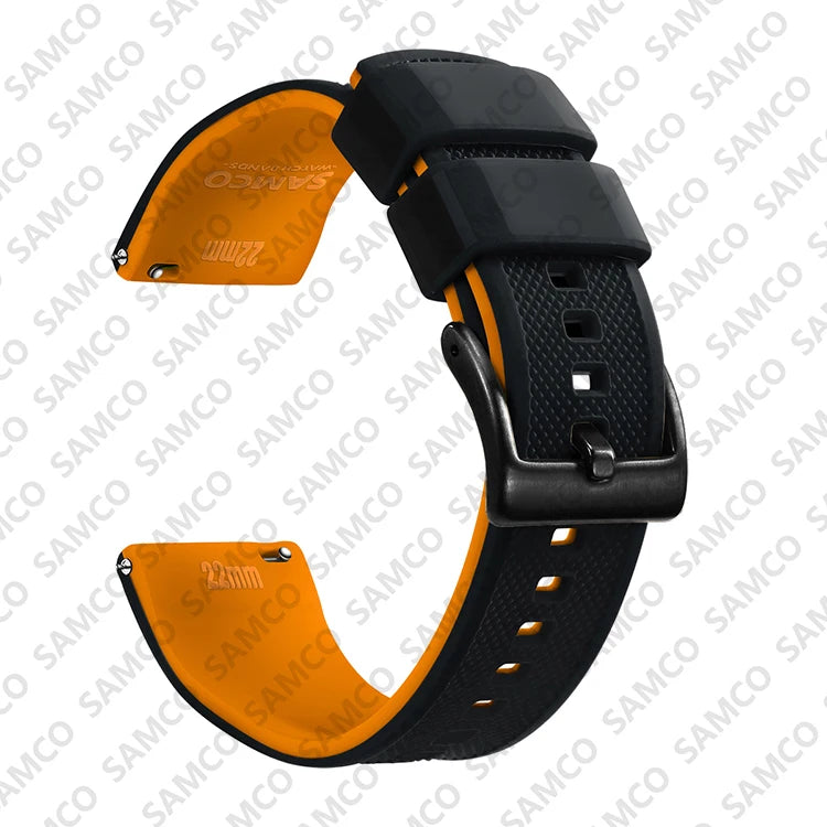 Bracelet de montre en Silicone de qualité supérieure, 18mm 20mm 22mm, à dégagement rapide, en caoutchouc, de remplacement