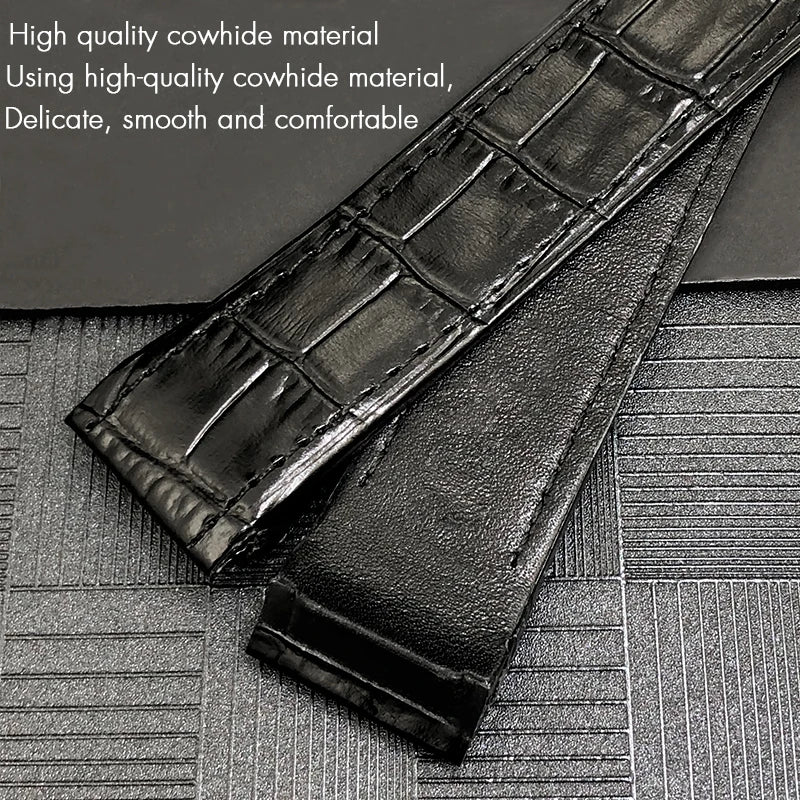 Genuine Leather Watch Strap for Men and Women, Colorful Straps, Glue Head Pieces, Watch Band for Cartier Sandoz, 100, 23mm, 20mm