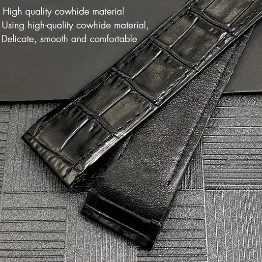 Genuine Leather Watch Strap for Men and Women, Colorful Straps, Glue Head Pieces, Watch Band for Cartier Sandoz, 100, 23mm, 20mm