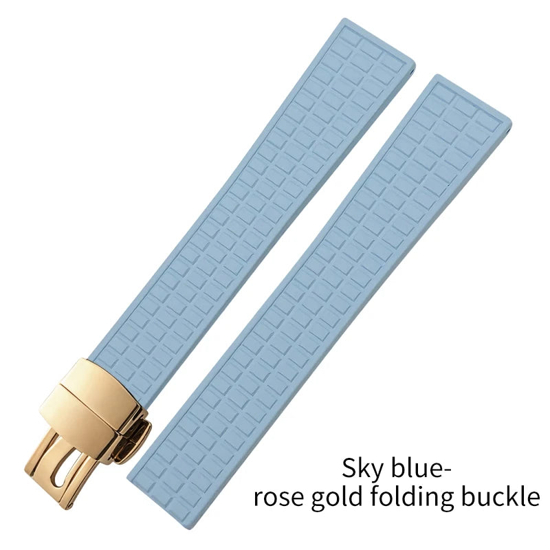 Cinturino per orologio in gomma fluorurata FKM morbida di alta qualità, 19 mm, cinturino di ricambio per Patek Philippe Aquanaut Luce 5067 5068 5072 PP, orologio da donna