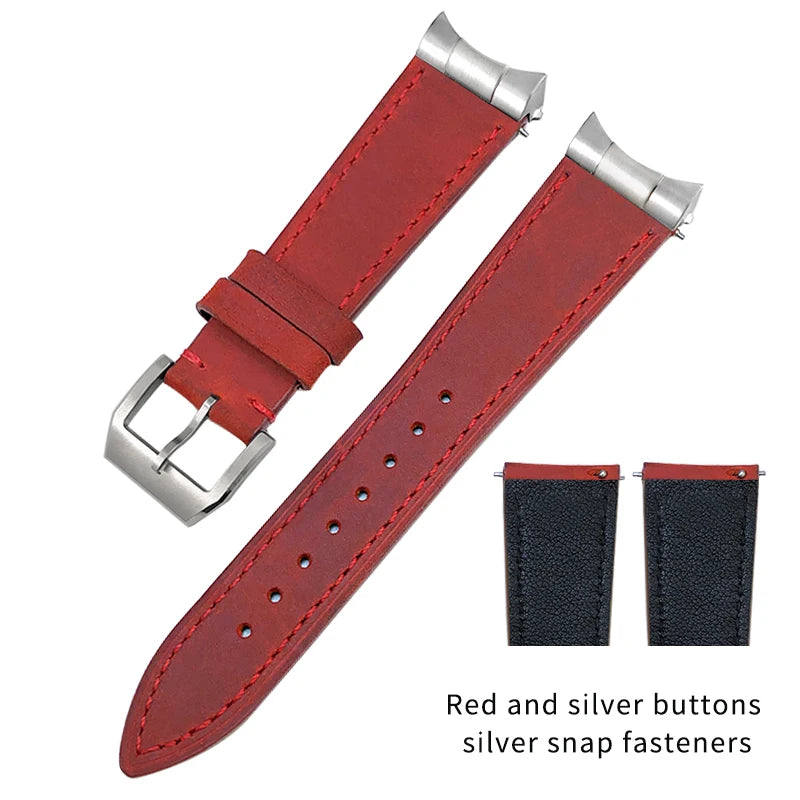 Genuine Leather Watch Strap Quick Release 22mm 20mm Cowhide Folding Buckle Watch Band for Tudor Black Bay 58 Strap