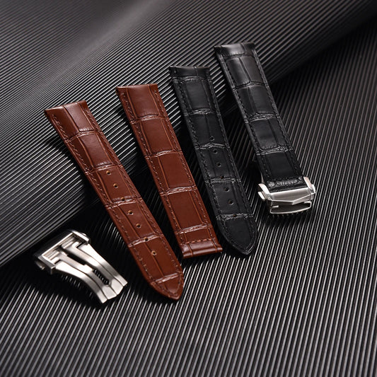High-Quality Genuine Leather Watch Strap, 19mm 20mm 21mm 22mm, for Omega 007 Seamaster 300, Business Clasp Accessories