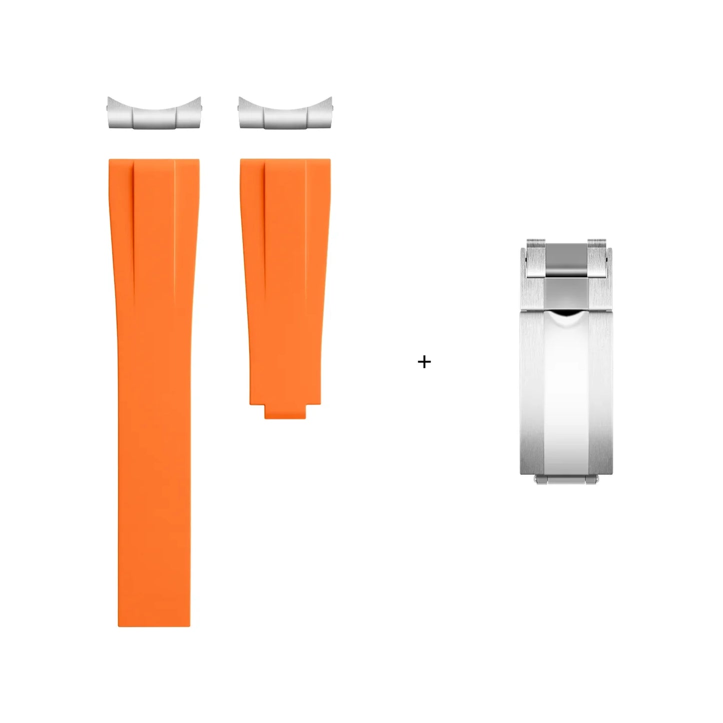 FKM fluoroelastomer watch strap, cut to size, 20/21/22mm, for Rolex Submariner GMT DAYTONA YachtMaster Datejust Sea-Dweller Series