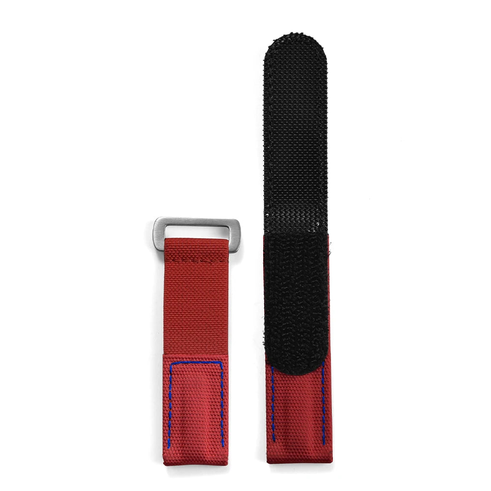 Cinturino in nylon e pelle resistente con chiusura a strappo 20 mm, per orologi sportivi da uomo e donna, accessori per Omega, Rolex, Tissot