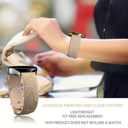 Graviertes Armband 18/20/22mm für Samsung Galaxy Watch 7/6/5/4/FE (40/44mm) Gear S3, klassisches Silikonarmband 43/45mm Active 2