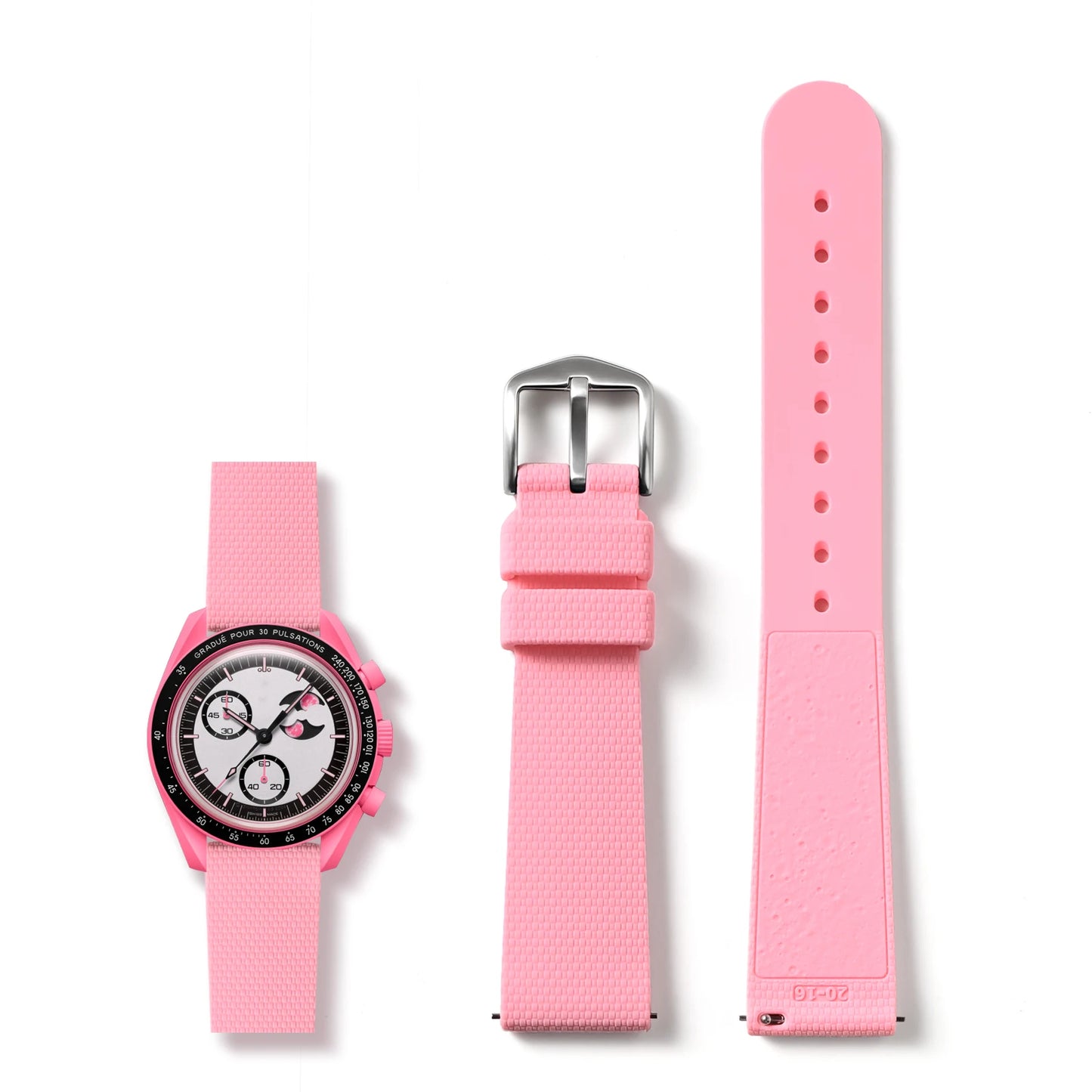 Cinturino per orologio in silicone a sgancio rapido, 20mm, per Omega X Swatch Joint MoonSwatch, cinturino morbido, accessori