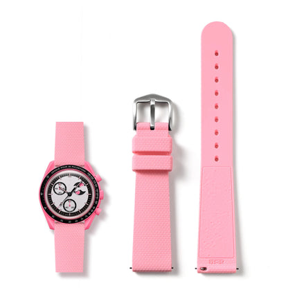 Cinturino per orologio in silicone a sgancio rapido, 20mm, per Omega X Swatch Joint MoonSwatch, cinturino morbido, accessori