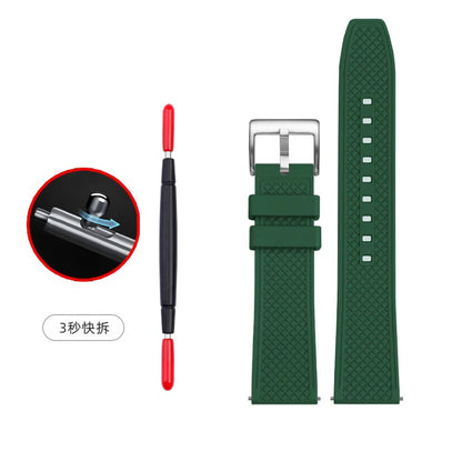 Cinturini per orologi in gomma verde premium – Sport – Disponibili varie texture – 1 pezzo