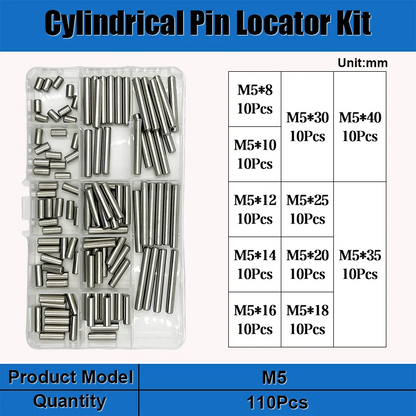 Exacpille Cylindrique en Acier Inoxydable Dallas, M1.5 M2 M2.5 M3 Figuré M5 M6 M8, avec exacpille de Localisation, Arbre Solide FiosphLock, en Métal, Dernier Ensemble