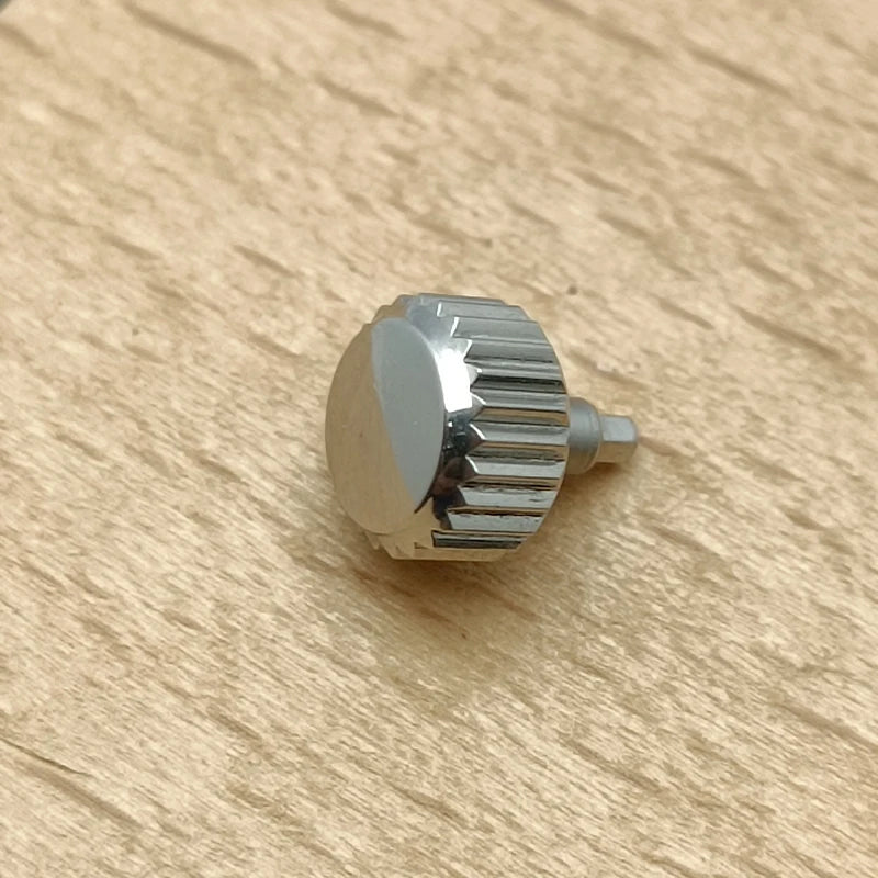 Screw-on case replacement crown, high-quality engraved and signed 'S', fits NH/35 and NH/36 movements, 3 styles with crown tube stem