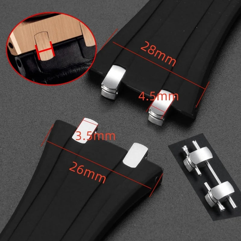 Bracelet de montre en acier inoxydable, 3.5mm 4.5mm, accessoires pour Audemars Piguet ROYAL OAK OFFSHORE AP15400 26320 26331