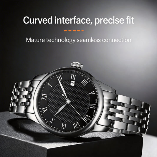 Tissot Le Locle用19mmステンレススチールブレスレット、Tissotドレスウォッチ対応交換用時計ベルト、ポリッシュ仕上げシルバー。