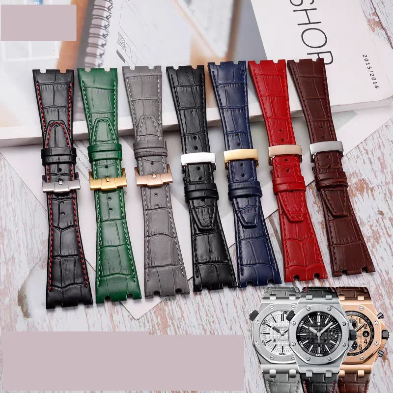 Bracelet de montre en cuir véritable pour Audemars Piguet Royal Oak Offshore AP 15400/15500/26331, Bracelet de remplacement pour hommes et femmes, 26mm