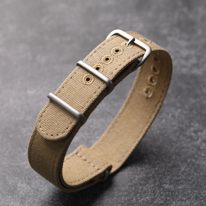 Cinturino in tela rinforzata morbida, impermeabile, anti-sudore, anti-polvere, cinturino morbido nero e verde, cinturino per orologio non in nylon, 20mm, 22mm