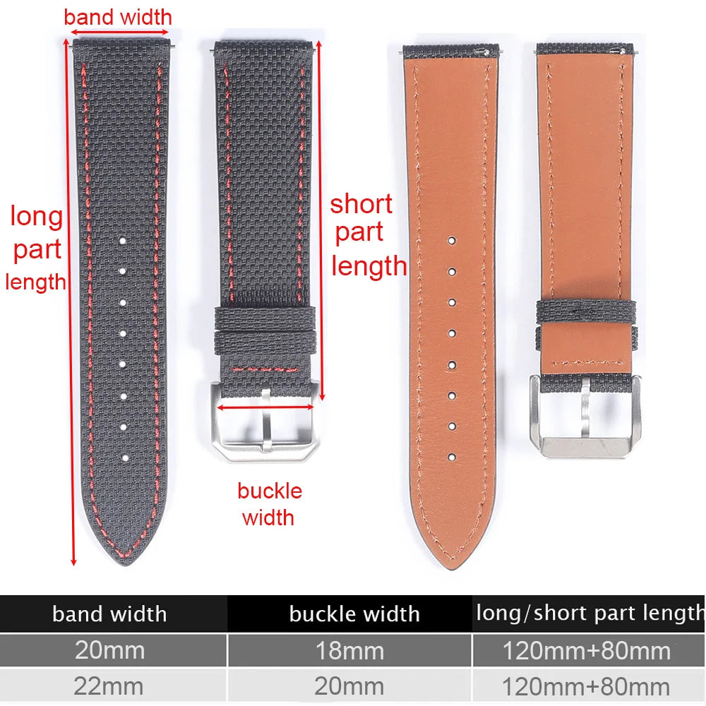 Bracelet de montre en toile de voile premium, motif toile de voile, bracelet de montre en caoutchouc 20mm 22mm, attache rapide, bracelet de sport