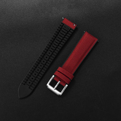 Bracelet en caoutchouc pour tissu voile, nouveau Design, bracelets de montre étanches à dégagement rapide, 18mm 19mm 20mm 21mm 22mm, bracelet en toile et Nylon