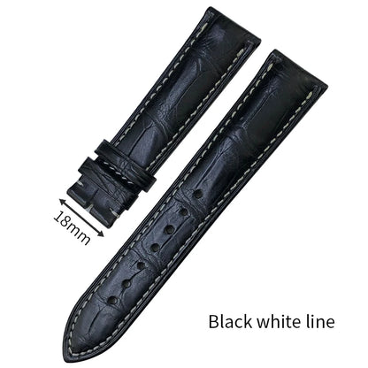 Cinturino di lusso in pelle di coccodrillo, 19mm, 18mm, 20mm, 21mm, 22mm, per Longines Master, fibbia déployante, da donna e da uomo