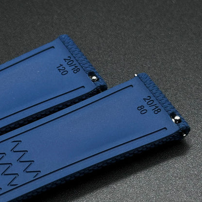 OZE - Bracelet de montre en caoutchouc Premium - Motif Tissu - Rapide / Universel