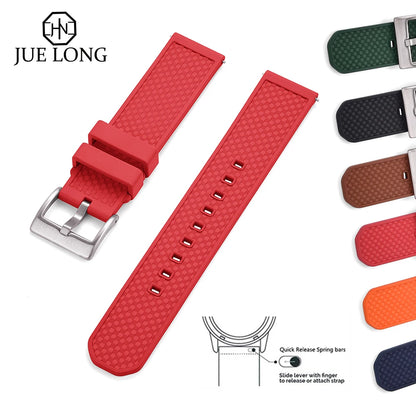 Premium Quality 18mm 20mm 22mm FPM/FKM Watch Strap, New Design Quick Release Fluoro Rubber Watchbands for Every Smartwatch Brand