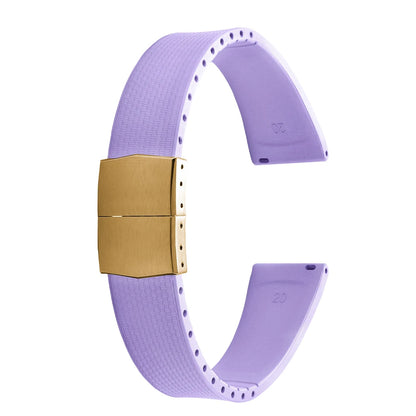 Cinturini per orologi in gomma Delugs CTS Fkm da 20 mm con fibbia a farfalla, 4 colori, texture unica, cinturino per orologi a sgancio rapido per orologi di marca