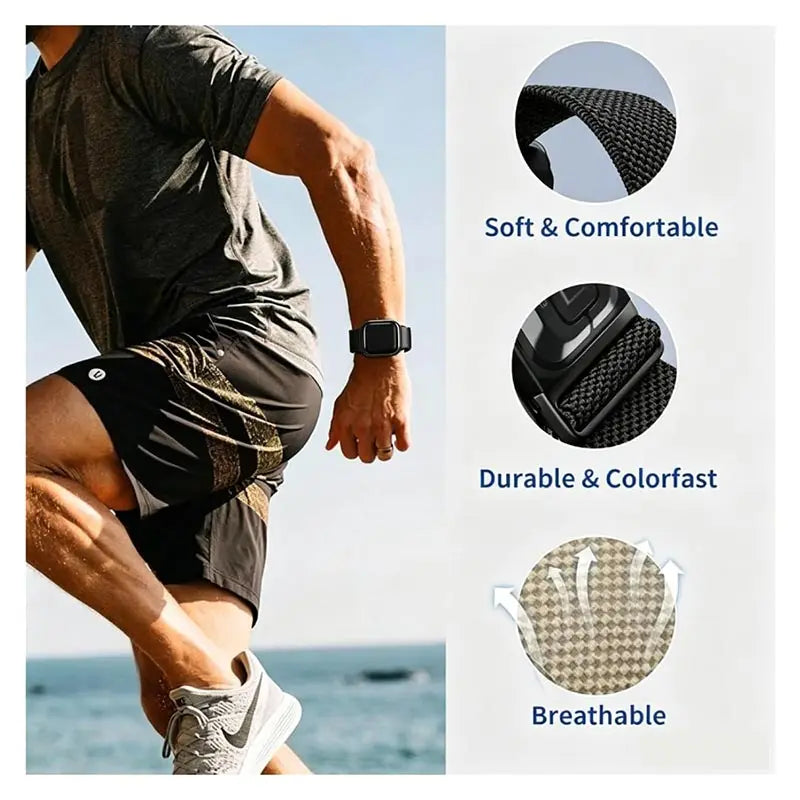 Sport Nylon Watch Strap for Google Fitbit Air, Adjustable Metal Sliding Buckle, Breathable Replacement Band