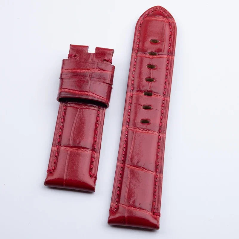 Accessoires universels, bracelet de montre en cuir de veau souple en bambou, 20/22/24mm, pour Tudor/TISSOT/Huawei/IWC/Omega, ceinture pour bracelet Panerai