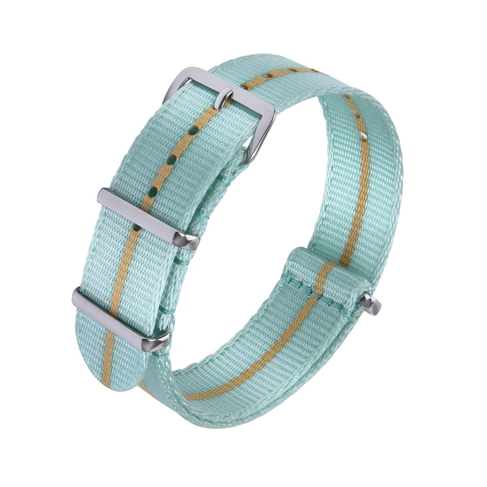 Nouveau Sangles de ceinture de sécurité en Nylon 20mm 22mm Type universel sport pour nouveau matériel bracelets de montre en Nylon Oula