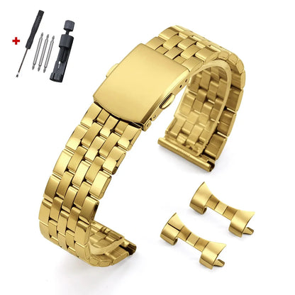 Bracelet de montre en acier inoxydable, 12mm 14mm 16mm 18mm 20mm 22mm 24mm, Bracelet métallique universel pour hommes et femmes, remplacement des sangles à boucle pliante
