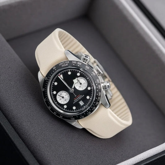 Cinturino per orologio in gomma FKM CTS Premium 20 mm 21 mm 22 mm, estremità curva universale, sgancio rapido, per Omega, per Tudor, fibbia deployante