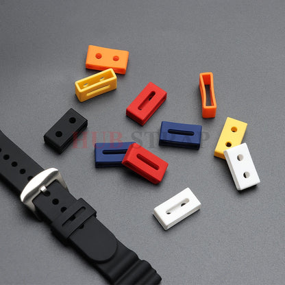 Rubber ring for watch strap, silicone loops for Casio, retainer holder, movable watch ring, circle, watch accessories