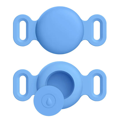 Coque en silicone souple avec porte-clés pour Apple Airtag, collier de chien et de chat, housse de protection anti-rayures pour étiquettes d'air, sacs à dos de bagages