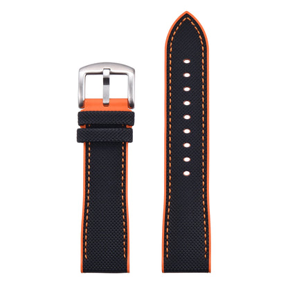 Bracelets de montre FKM en cuir hybride de qualité supérieure, 20mm 22mm, en caoutchouc fluoré FPM, étanche, unisexe pour chaque marque de montres de plongée
