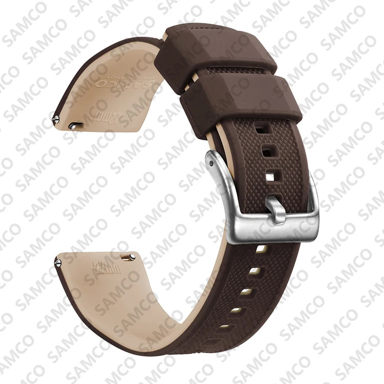 Bracelet de montre en Silicone de qualité supérieure, 18mm 20mm 22mm, à dégagement rapide, en caoutchouc, de remplacement