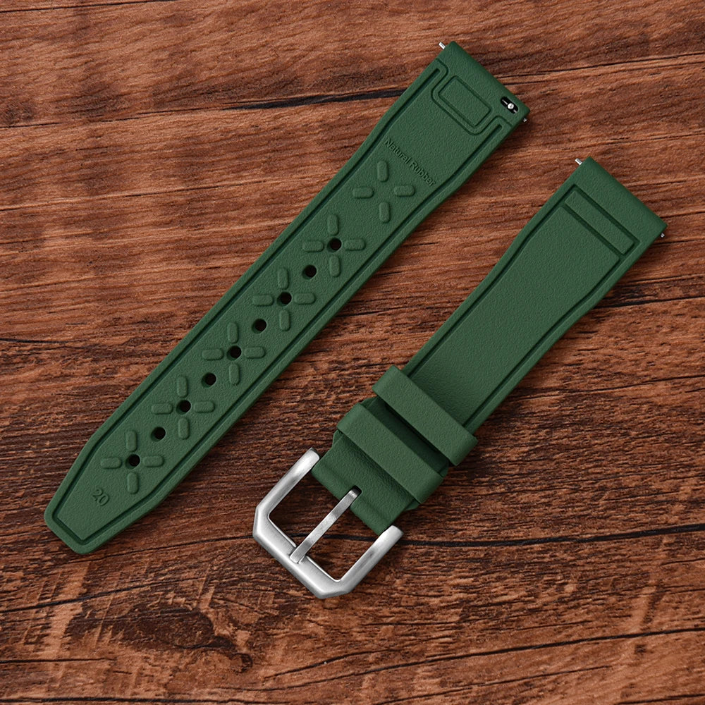 Bracelet en caoutchouc FKM 20mm 21mm 22mm pour montre IWC PILOT Portugal PORTOFINO, bracelet de plongée à libération rapide, montre connectée pour Huawei