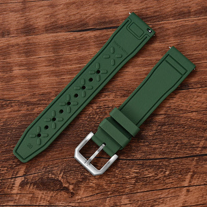 Bracelet en caoutchouc FKM 20mm 21mm 22mm pour montre IWC PILOT Portugal PORTOFINO, bracelet de plongée à libération rapide, montre connectée pour Huawei