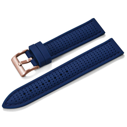Bracelet de montre sport en silicone à dégagement rapide - Bracelet en caoutchouc souple respirant et imperméable, ajustement universel 18 mm 20 mm 22 mm pour hommes et femmes