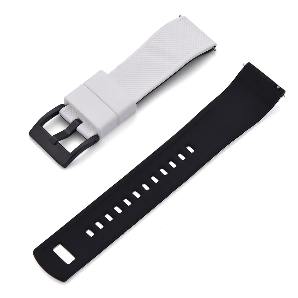 Nouveau bracelet de montre en Silicone Double couleurs personnalisé à dégagement rapide 20mm 22mm bracelet de montre doux Durable bracelets de montre de remplacement ceintures