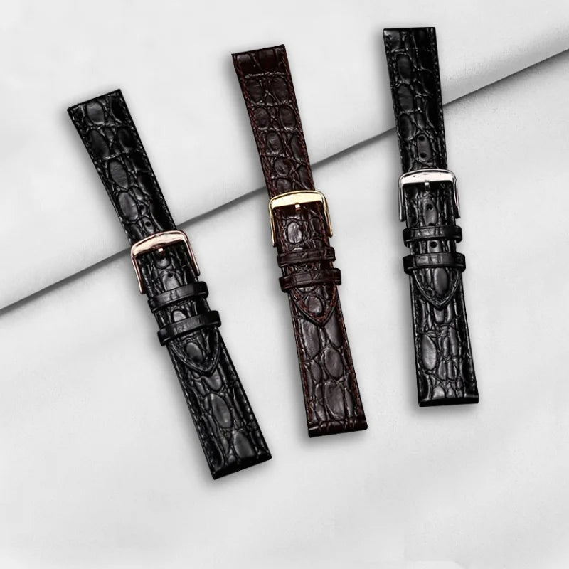 Bracelet de montre en cuir véritable pour accessoires Longines, bracelet de montre à boucle papillon, 13 18 20 mm