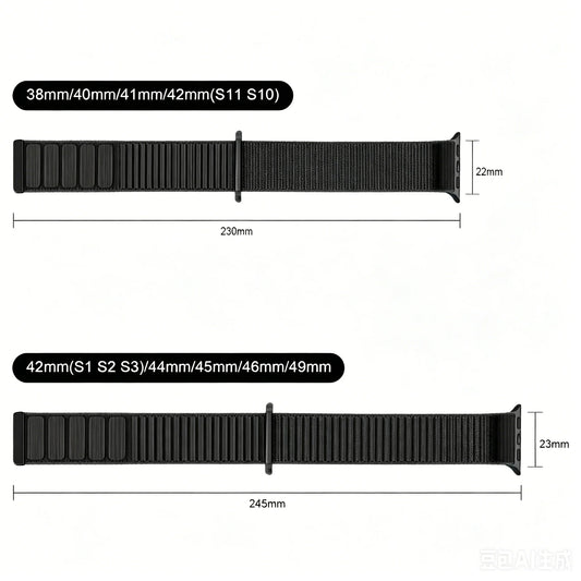 Cinturino ad anello in nylon sportivo per cinturini di orologi Apple 46mm 44mm 40mm 42mm 45mm 41mm Cinturino Correa iWatch serie 11 SE 10 9 8 7 Ultra 3
