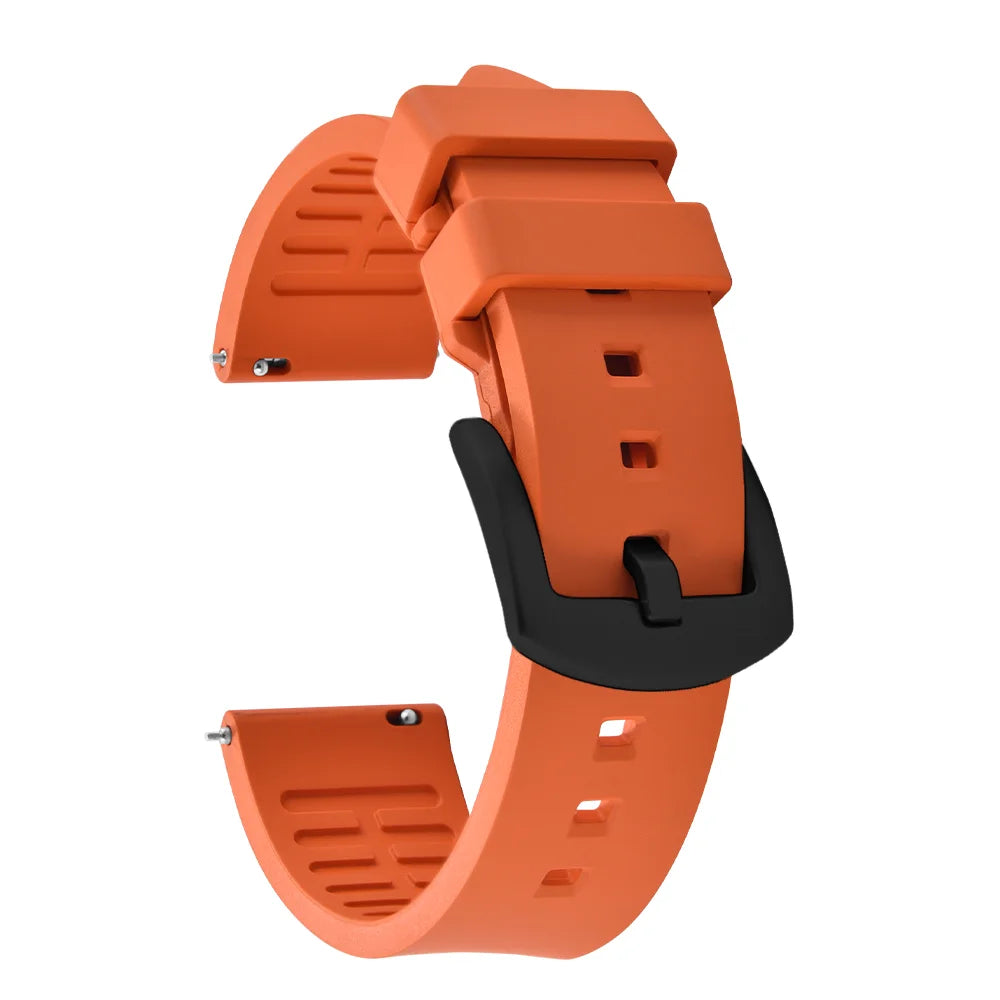 18/19/20/21/22/23/24mm FKM Rubber Watch Strap Diving Sports Quick Release Rubber Bracelet for Tissot/Seiko/Omega Watch Band