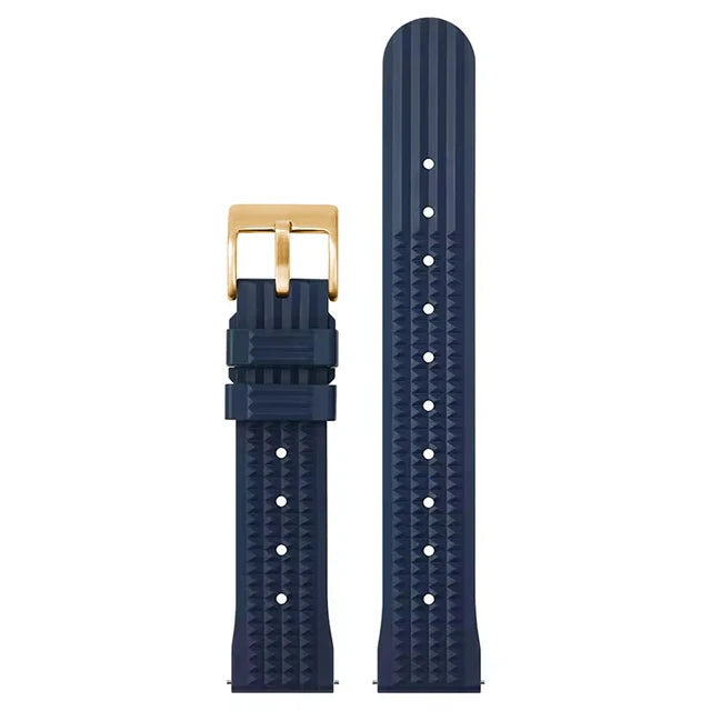 Watchdives – bracelet de montre gaufré en caoutchouc souple de qualité supérieure, 20mm 22mm, bracelet de remplacement à dégagement rapide, bandes unisexes durables en caoutchouc de Silicone