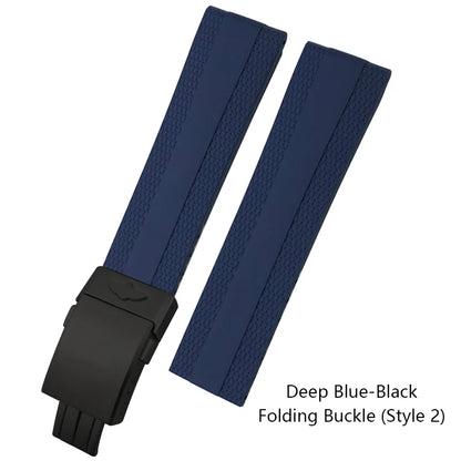 Bracelet de montre en caoutchouc souple, 20mm 21mm 22mm, adapté à Breitling Superocean Avenger Heritage, blanc, noir, Orange, outils de bracelet de montre en Silicone souple