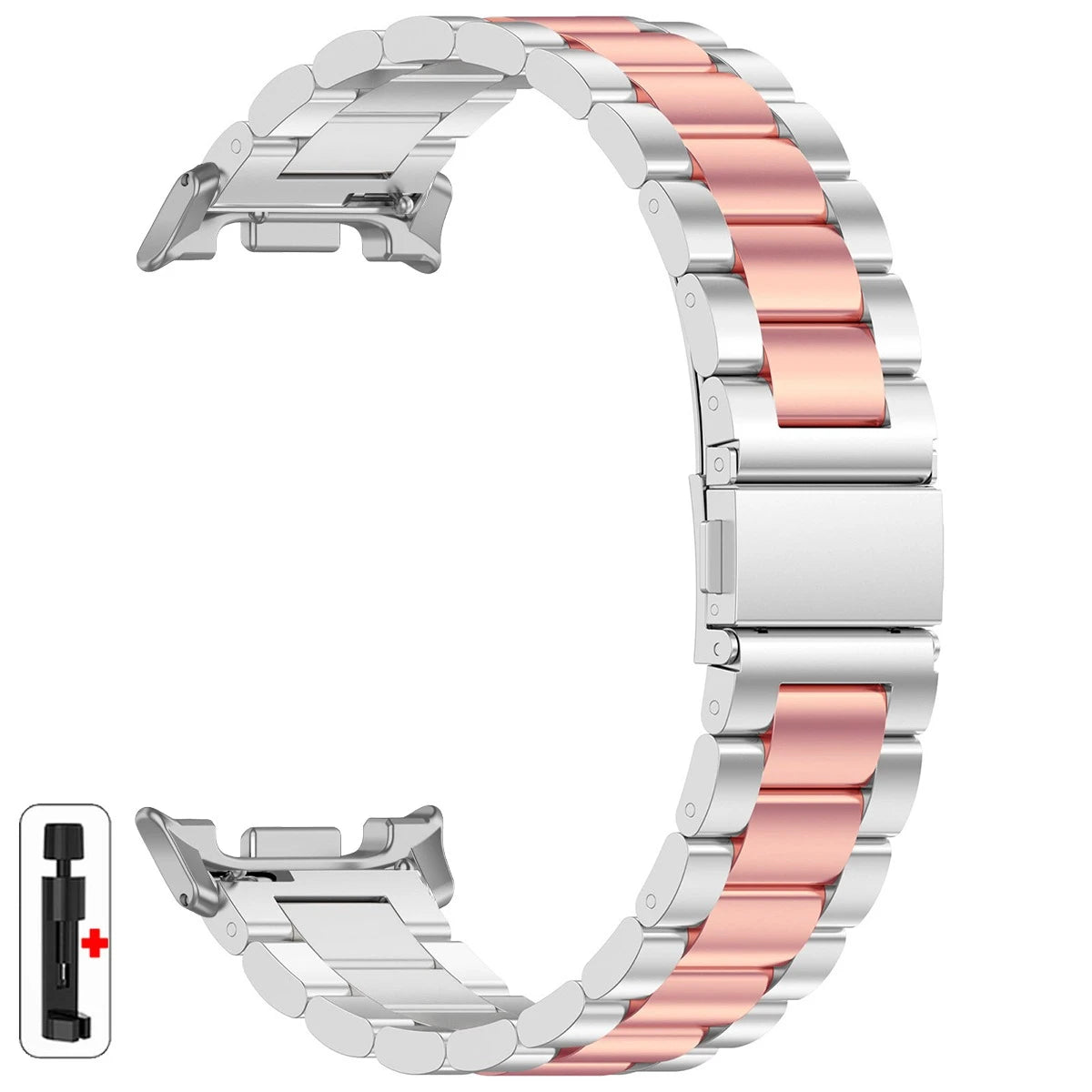 Luxury Stainless Steel Strap for Samsung Galaxy Watch 8 Classic 46mm, Metal Bracelet for Galaxy 8 40mm 44mm, Men's Watchband